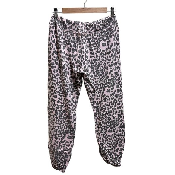 Sundry Sweatpants Size 1 Small 4/6 Pink Gray Leopard Print Stretch Cotton NWT‎ - Picture 3 of 7